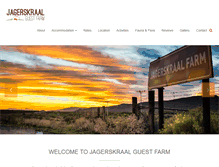 Tablet Screenshot of jagerskraalfarm.com